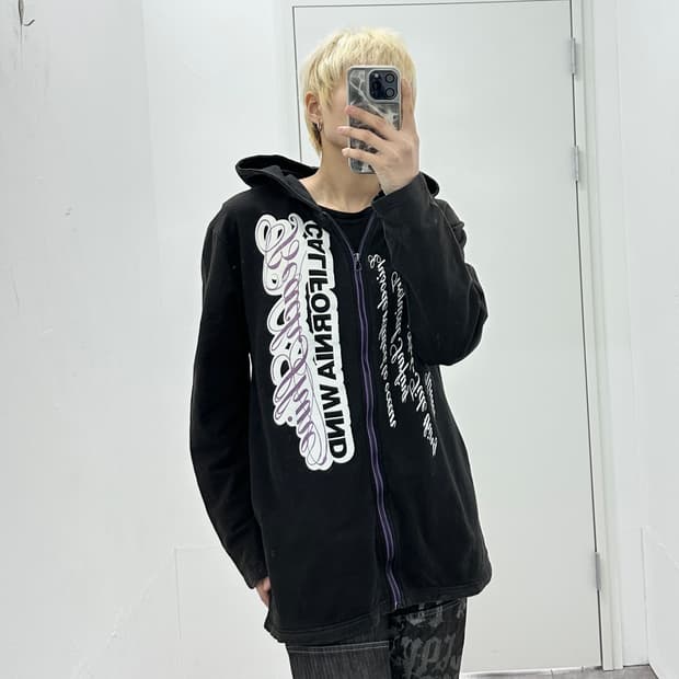 Collins punk lettering hoodie