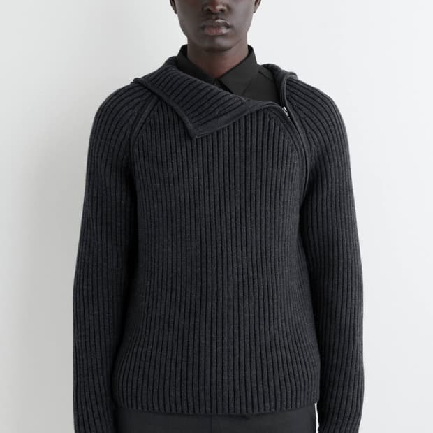 구해요) cos 청키 리브드 울 코튼 후디