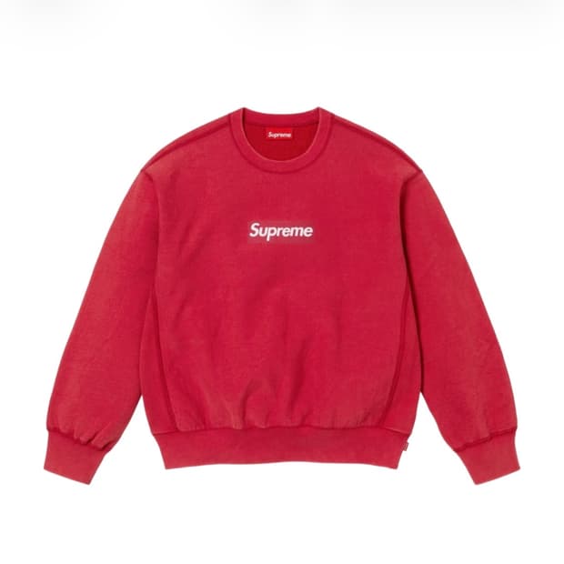슈프림 25SS 박스로고 크루넥 스웻셔츠 레드