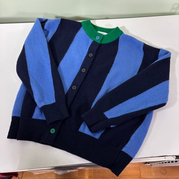 S 로켓런치 멀티컬러 스트라이프 가디건