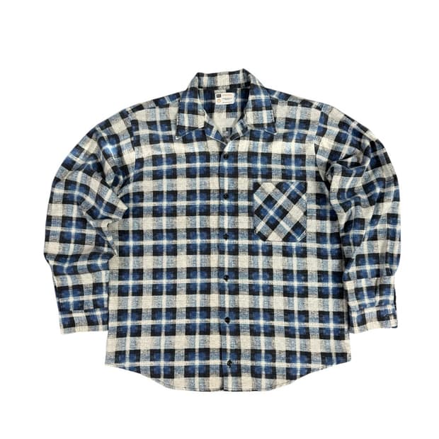 빈티지 70s Sears Plaid Flannel Shirt 시어스 셔츠
