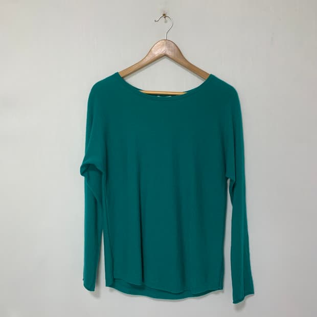 유니클로 캐시미어 100 여성 니트 그린 민트 빈티지 스웨터