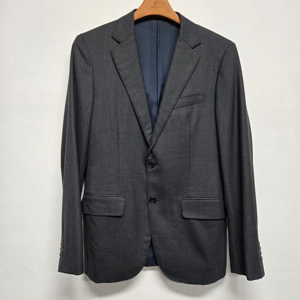 한섬 타임옴므 TIME 체크 정장 자켓 에르메네질 제냐 호주산 울100