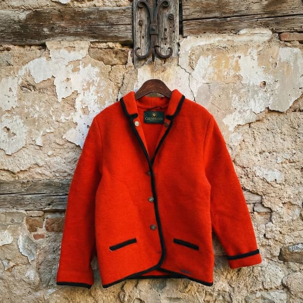  Giesswein 오스트리아 빈티지 울 자켓