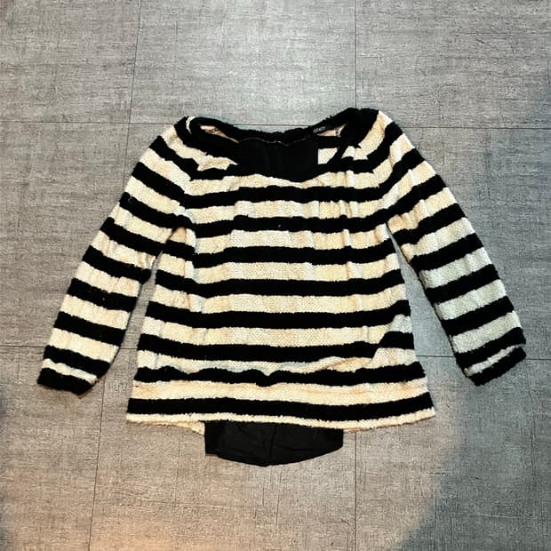 일본빈티지 Estacot 핀터깔y2k 하구미모리걸 페어리 리본 니트스웨터