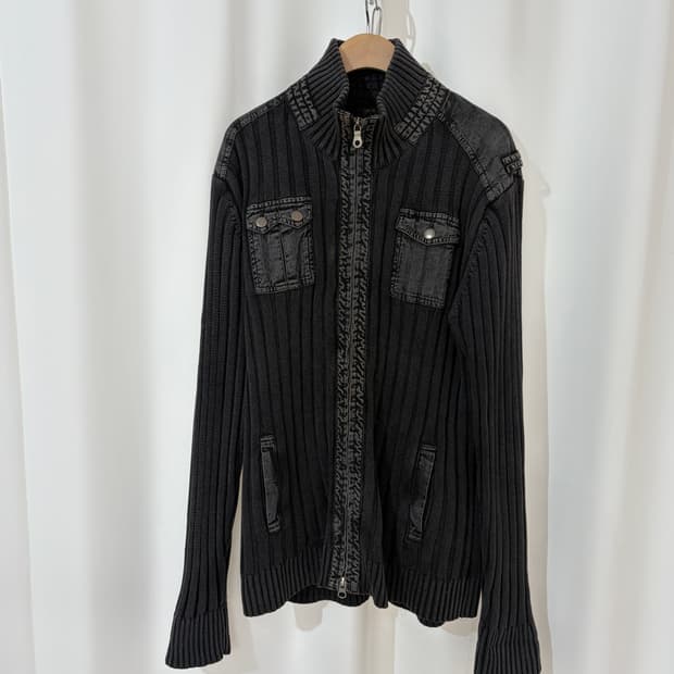 MICHEL KLEIN HOMME knit zip up