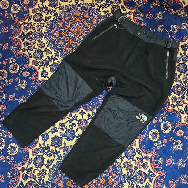 노스페이스 00's 윈드스토퍼 나일론 블럭 기모 플리츠팬츠 