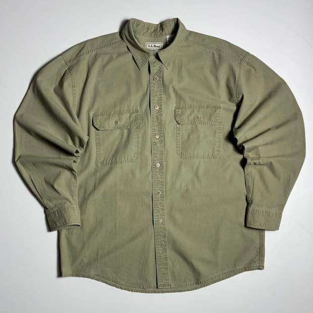 엘엘빈 L.L.Bean 올리브 더블 포켓 워크 셔츠 R2004