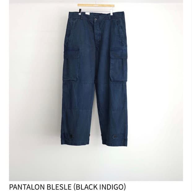 우틸 outil PANTALON BLESLE (BLACK INDIGO) 