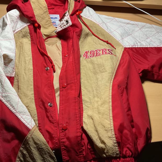 빈티지 스타터 NFL 49ers 후드자켓 L