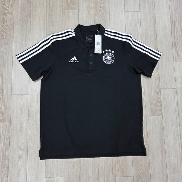 (새상품)아디다스 독일 국대 카라 반팔 티셔츠 블랙 해외 L(국내 XL)