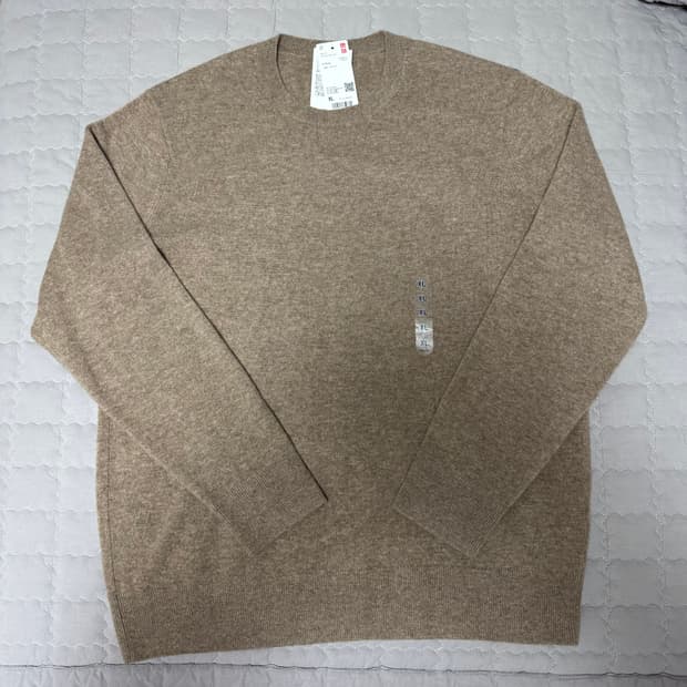 유니클로 캐시미어 니트 XL 베이지 새제품