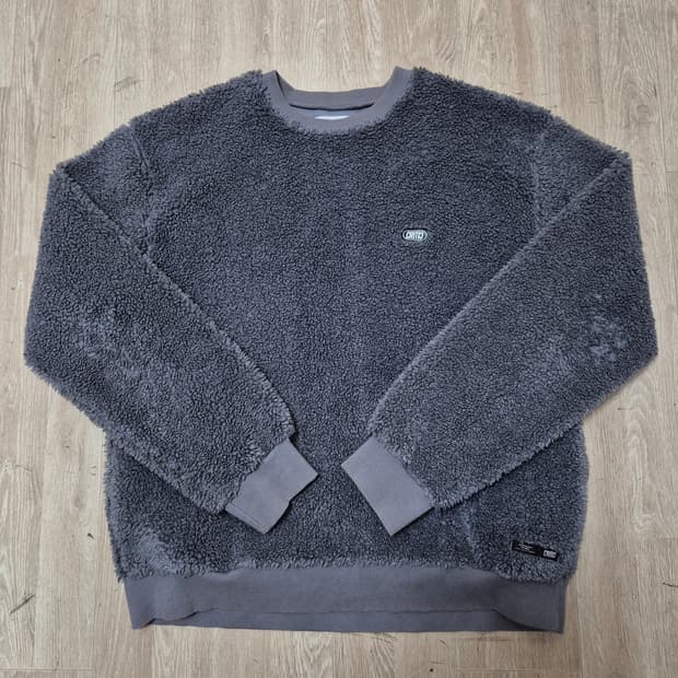 크리틱 남여공용 와펜 웜업 뽀글이 맨투맨 티셔츠