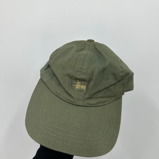 스투시 카키 볼캡 