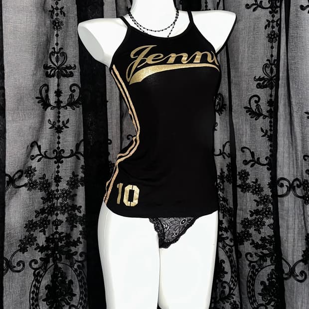 gold glitter slip
