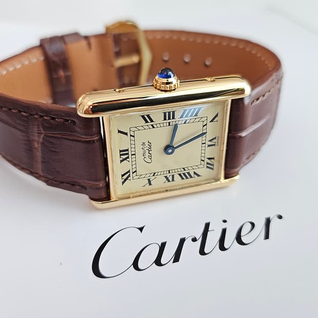 까르띠에 빈티지 탱크 머스트 라지 쿼츠