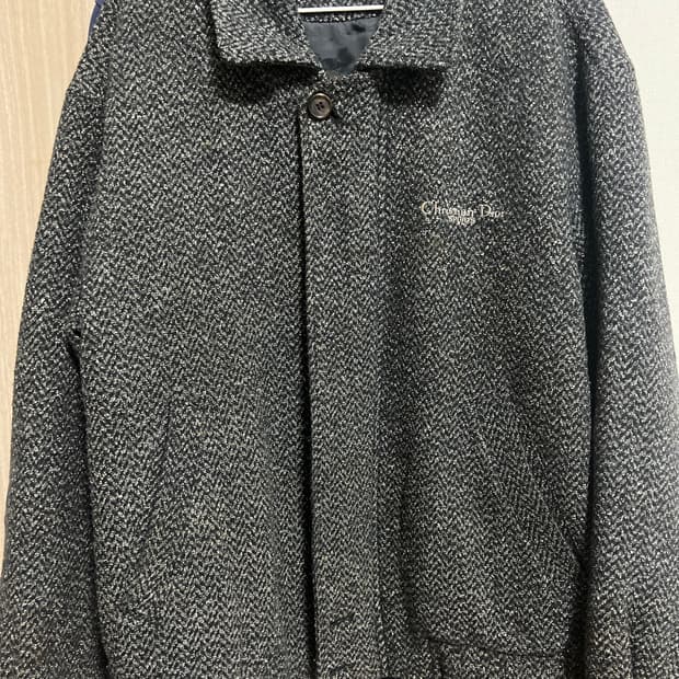 크리스찬 디올 정품 헤링본 블루종 자켓