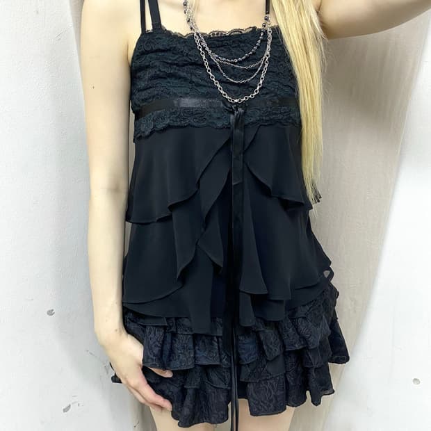 [CAROLL]Black Layered bustier