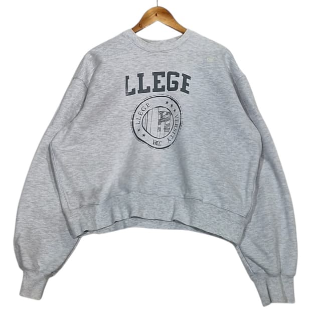 렉토 빅로고 크롭 맨투맨