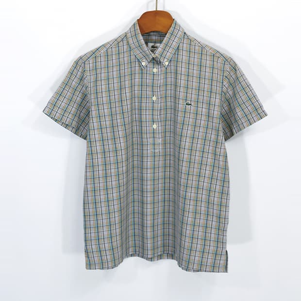 lacoste 체크반팔셔츠