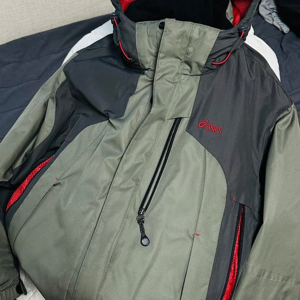 00s 아식스 패딩 바람막이 오클리 맛  라지