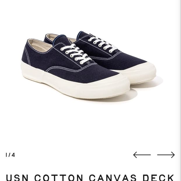 리얼맥코이 덱슈즈 USN COTTON CANVAS DECK SHOES