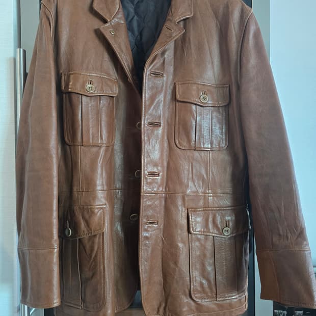 C.P. 컴퍼니 브라운 양가죽 카코트 자켓100~105사이즈