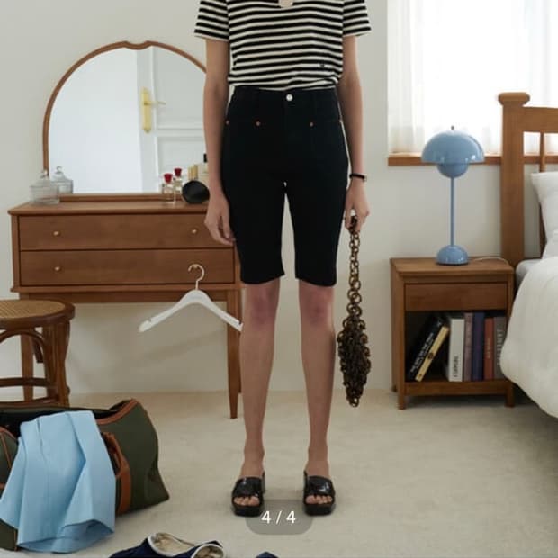 grove 그로브스토어 테리 카라 스트라이프 반팔 니트 티셔츠 F