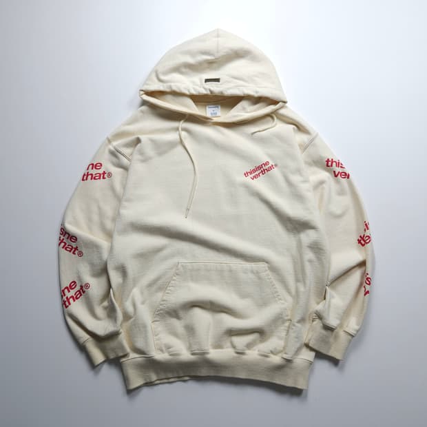 디스이즈네버댓 멀티로고 박시핏 후드 티셔츠 (S)