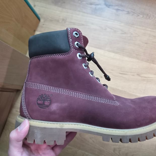 팀버랜드 6인치 워터프루프 부츠 누벅 마룬 260