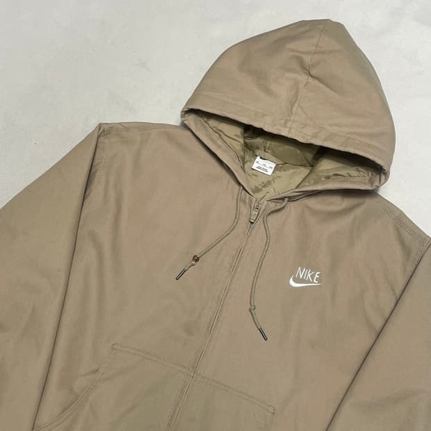XXL 나이키 베이지 캔버스 후드자켓 