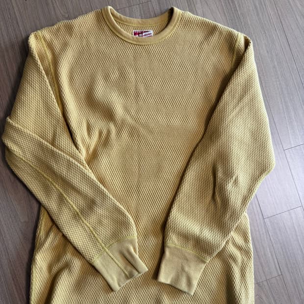 리얼맥코이 와플 써멀 롱슬리브 티셔츠 L사이즈