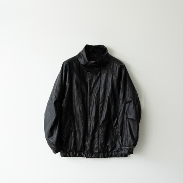 Letter Evon leather jumper 레터 하이넥 레더 자켓