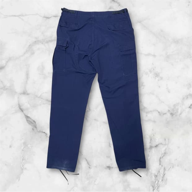 빈티지 - 데님 테이퍼드 핏 카고팬츠