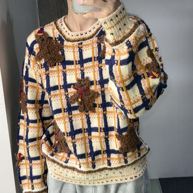 cute bear wool knit