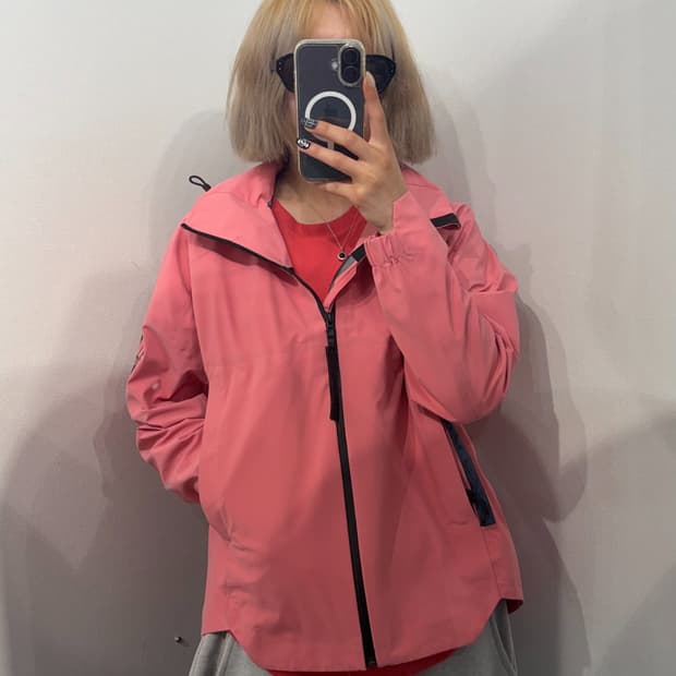 S 아디다스 마이쉘터 레인 자켓 핑크