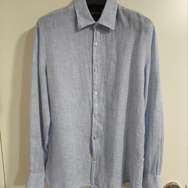 100 (15.5) 폴스미스 슬림핏 린넨 셔츠 이태리제