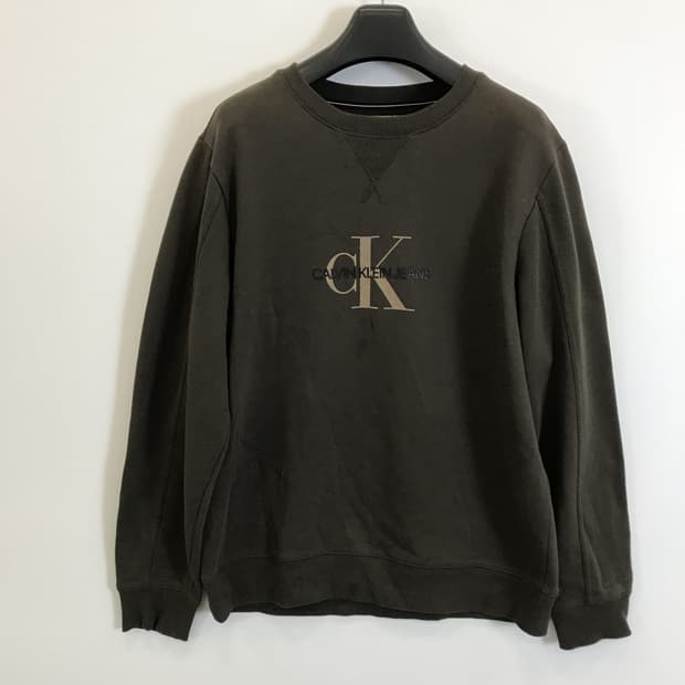 캘빈클라인 CK 카키 로고 맨투맨 [XL]