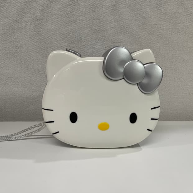 고전 헬로키티 페이스 2000 일본 산리오 필름 카메라 실버