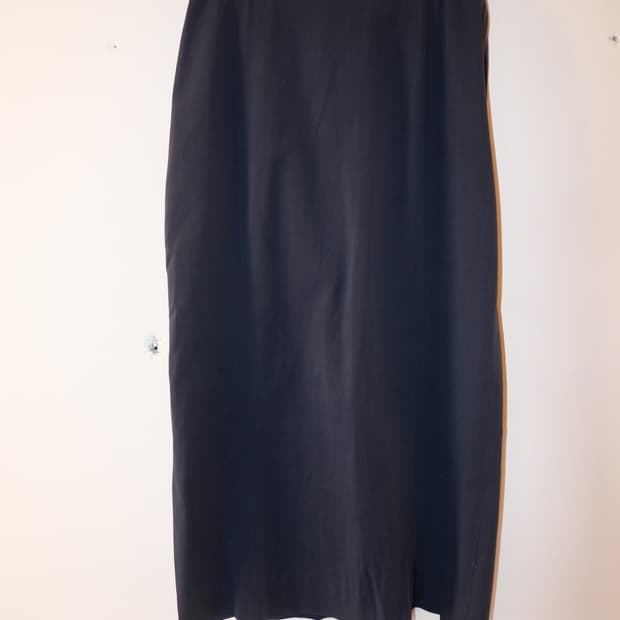 navy maxi slit skirt #prada