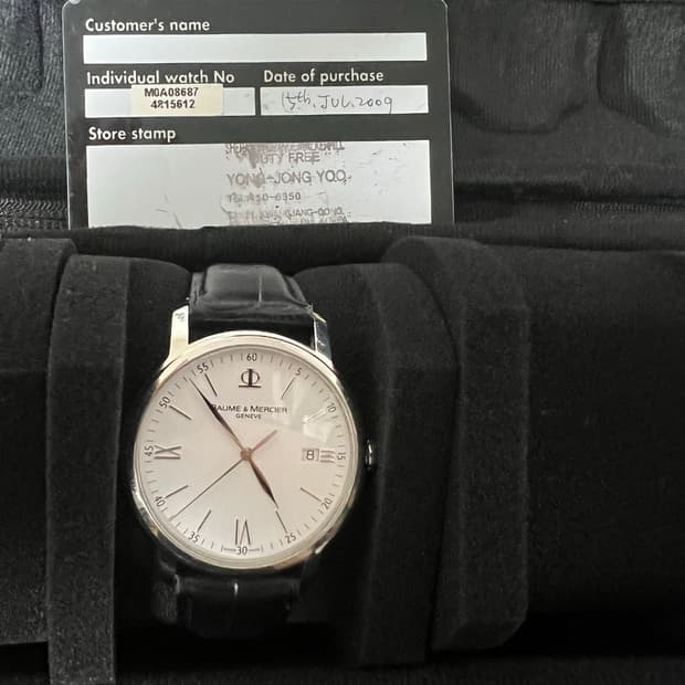 보메 메르시에 쿼츠 시계 판매합니다.