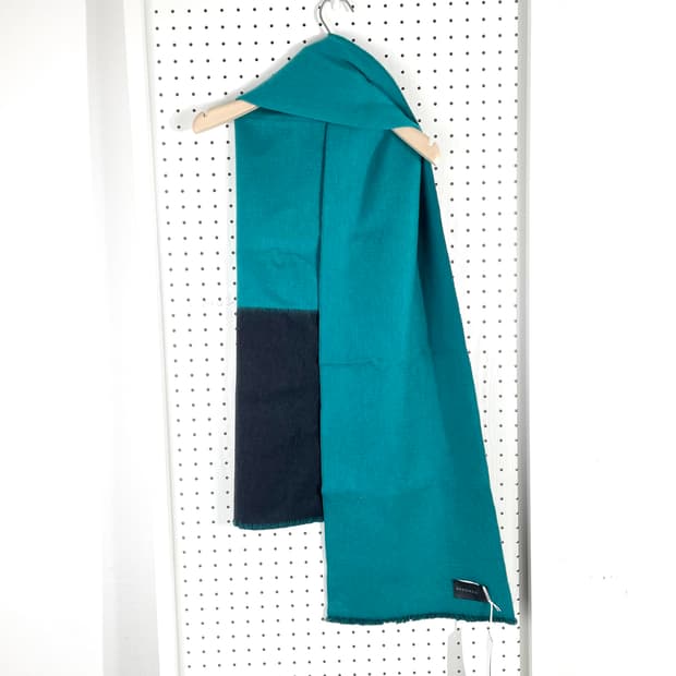 (정품/새상품) 베그앤코 공용 캐시미어100 내츄럴 머플러 청녹색