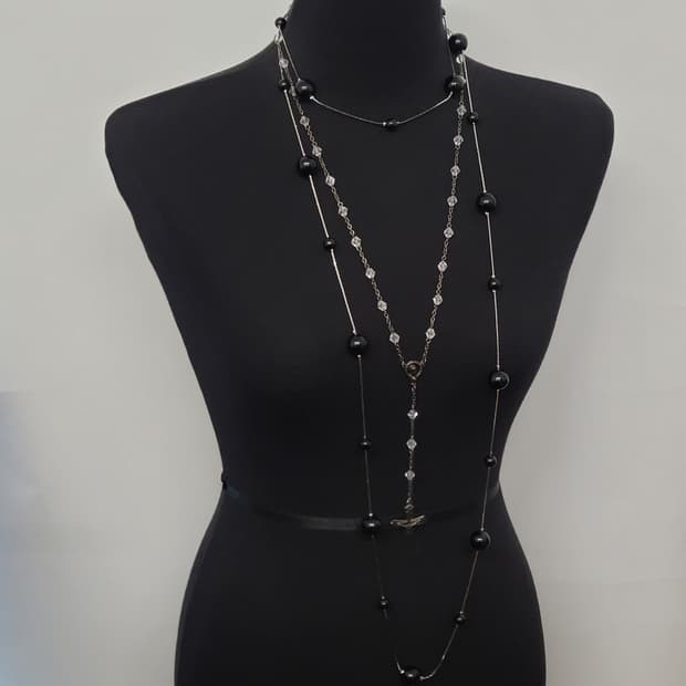 rosario cross necklace set