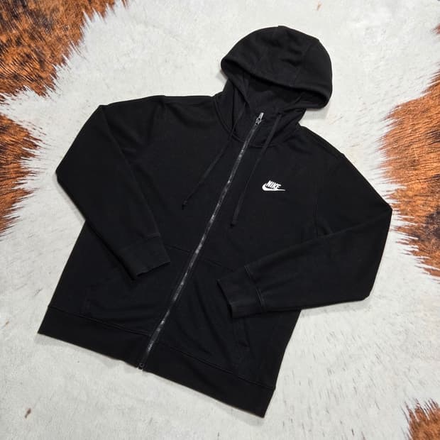 나이키 스우시 블랙 후드집업 