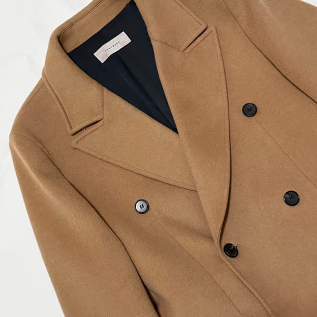 토니웩 크루도 캐시미어 더블 벨티트 코트 XL