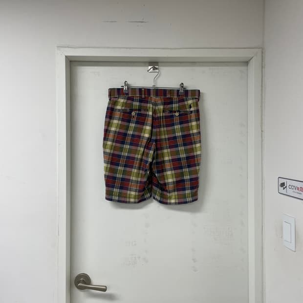 폴로 랄프로렌 체크 반바지 32