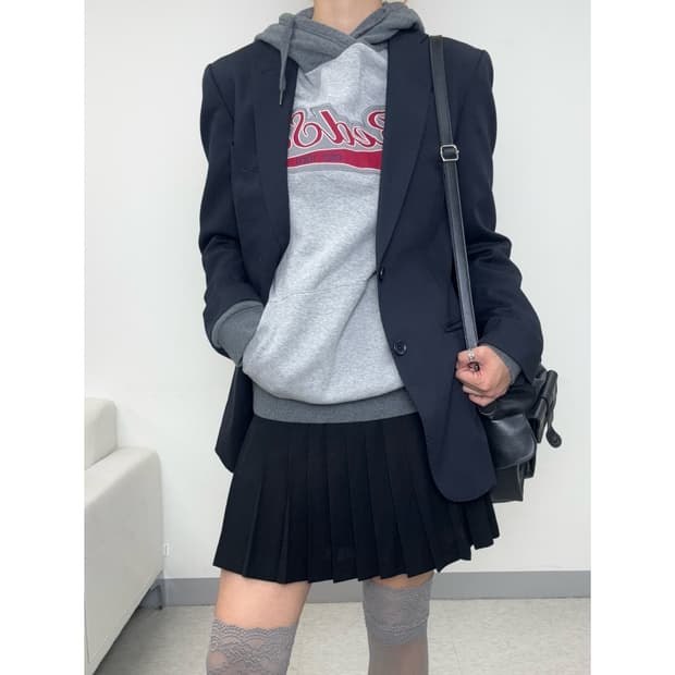 빈티지 네이비 울 블레이저 자켓