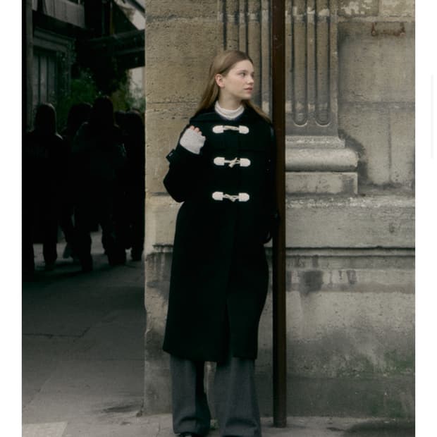 LEMEME 르메메 샬롯 블랙 더플코트 S