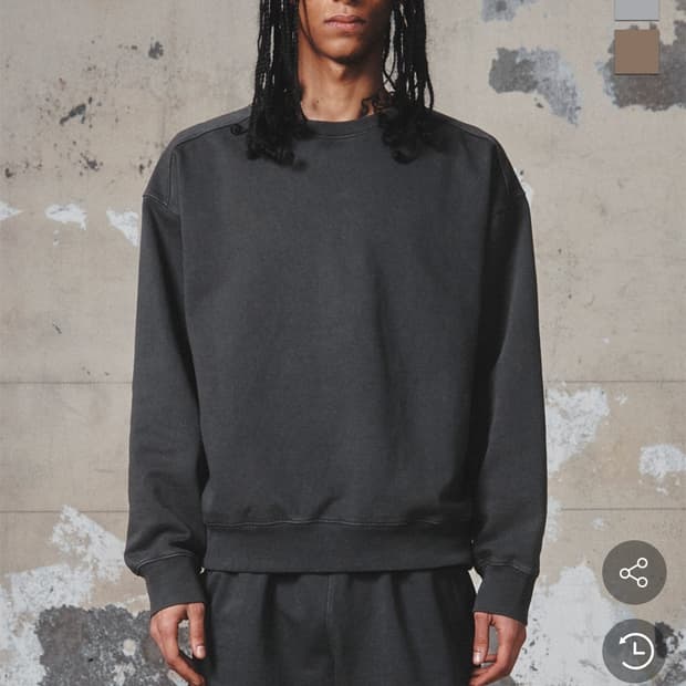 에드리엘로스 맨투맨 워시드블랙 m