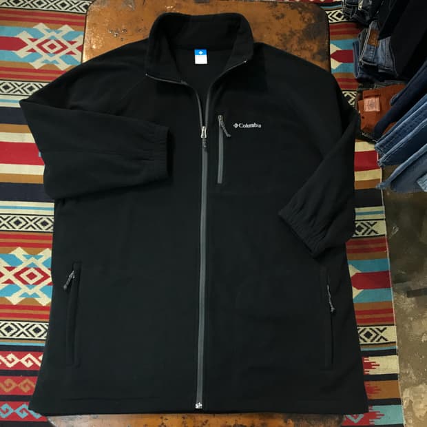 컬럼비아 블랙 집업 플리스 자켓 남성 115 빅사이즈